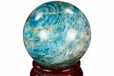 Bright Blue Apatite Sphere - Madagascar #121813-1